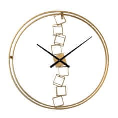 Designové nástěnné hodiny CUBE Gold 60cm