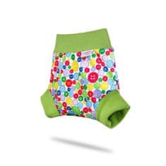 Petit Lulu Sbírka knoflíků (zelený lem) - pull-up svrchní kalhotky - S