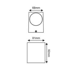 ACA ACA Lighting LED HP venkovní nástěnné svítidlo 4W 230LM 40d 230V AC 3.000K bílá CRI80 IP65 30.000hod LG2203W