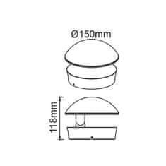 ACA ACA Lighting LED SMD venkovní nástěnné svítidlo 13W 480LM 100d 230V AC 3.000K tmavá šedá CRI80 IP54 30.000hod LG1671G