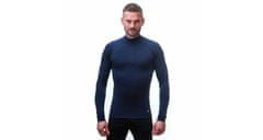 Sensor MERINO DF pánské triko dl.rukáv zip deep blue XL