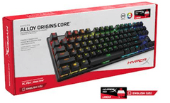 HyperX HP Alloy Origins Core tipkovnica, mehanična, HyperX Red stikalo, RGB (4P5P3AA#ABA)