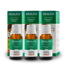 IDEALICA  Nová formule Idealica pro detoxikaci a hubnutí s výtažky z tumeriku, grifonku a lotosového listu l kapky ( SET 3 x 20ml ) 