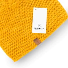 NANDY Dámská teplá žlutá fleecová čepice