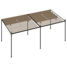 Greatstore Altán se zatahovací střechou 600 x 300 x 233 cm taupe