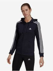 Adidas Tmavě modrá dámská mikina s kapucí adidas Performance S