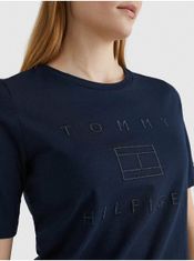 Tommy Hilfiger Tmavě modré dámké tričko Tommy Hilfiger S