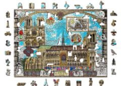 Wooden city Dřevěné puzzle Katedrála Notre-Dame 2v1, 1010 dílků EKO