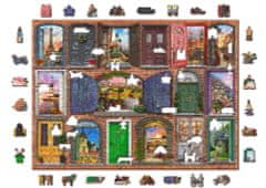Wooden city Dřevěné puzzle Otevřené a zavřené dveře 2v1, 1010 dílků EKO