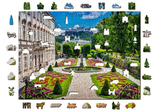 Wooden city Dřevěné puzzle Palác Mirabell a Salzburský hrad 2v1, 1010 dílků EKO