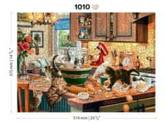 Wooden city Dřevěné puzzle Neposedná koťátka v kuchyni 2v1, 1010 dílků EKO