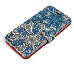 Mobiwear Flip pouzdro na mobil Apple iPhone 14 - V108P Modré mandala květy