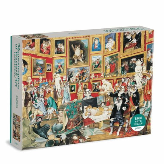 Galison Puzzle tribuna uffizi s kočkami 1500 dílků