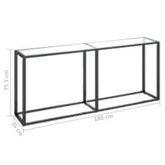 shumee Konzolový stolek průhledný 180 x 35 x 75,5 cm tvrzené sklo