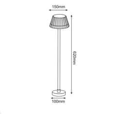 ACA ACA Lighting LED SMD venkovní stojací svítidlo 10W 400LM 130d 230V AC 3.000K tmavá šedá CRI80 IP65 30.000hod LG2122G-600