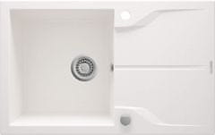 BPS-koupelny Dřez Andante Flush s odkapávačem, granit - ZQN A113 alabastr