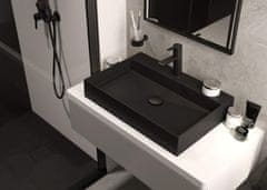 BPS-koupelny Obdélníková sprchová vanička Correo 120x90 cm, granit, černá - KQR N43B