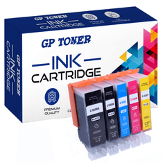 GP TONER 5x Kompatiblní inkoust pro Canon PGI-525XL CLI-526XL Pixma iP4820 iP4870 MG5120 MG8170 MX895 sada