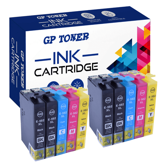 GP TONER 10x Kompatiblní inkoust pro Epson 502XL Expression Home XP-5100 XP-5115 XP-5150 WF-2860DWF sada