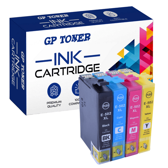 GP TONER 4x Kompatiblní inkoust pro Epson 502XL Expression Home XP-5100 XP-5115 XP-5150 WF-2860DWF sada