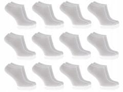 Aleszale 12x PÁR BAVLNĚNÝCH Ponožek Dámské 38-42 - Bílý