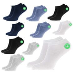 Aleszale 10x Bambusové nízké ponožky Pohodlné pánské ponožky 44-46 - mix barev