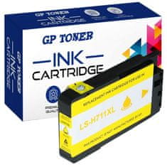 GP TONER Kompatiblní inkoust pro HP 711XL DesignJet T120 T130 T520 36 Inch 24 Inch žlutá