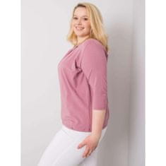 BASIC FEEL GOOD Dámská halenka plus size z bavlny JODIE růžová RV-BZ-6334.19P_362644 3XL