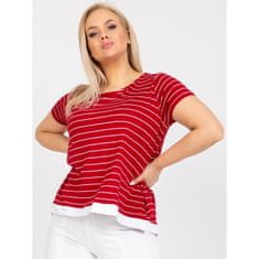 BASIC FEEL GOOD Dámská halenka s potiskem plus size LILLIANE bordó RV-BZ-6631.07_364841 XL