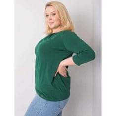 BASIC FEEL GOOD Dámská halenka plus size bavlněná JODIE tmavě zelená RV-BZ-6334.19P_362643 XL