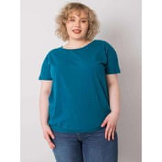 BASIC FEEL GOOD Dámská halenka s žebrovaným pasem plus size ADDYSON modrá RV-BZ-6634.27_364849 4XL