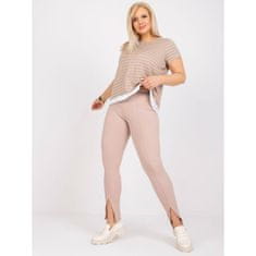 BASIC FEEL GOOD Dámská halenka plus size viskózová LILIANE tmavě béžová RV-BZ-6631.07_364842 3XL