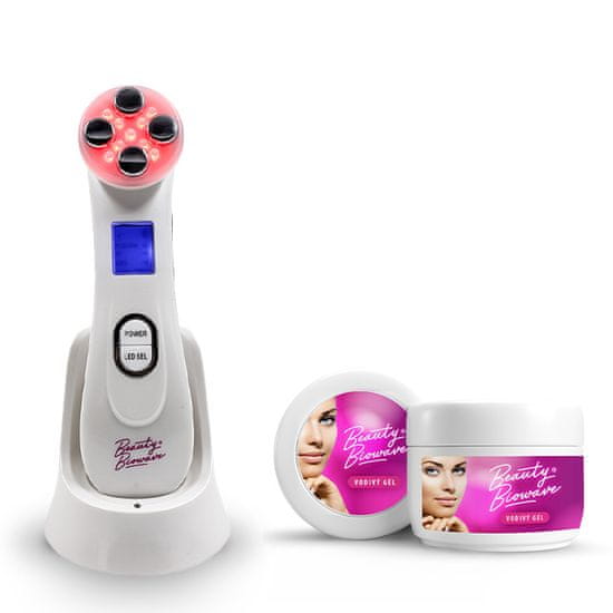 BeautyBiowave žehlička na vrásky EMS RF mini bílá