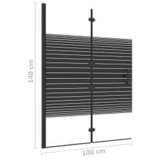 shumee Skládací sprchový kout ESG 100 x 140 cm černý