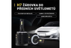 SEFIS VW H7 LED ŽÁROVKY 72W PÁR / GOLF PASSAT TIGUAN TOURAN EOS SHARON SCIROCCO bílá