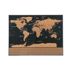 MG World Map stírací mapa světa s vlajkami 82 x 59 cm