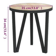 Greatstore Čajový stolek dub sonoma Ø 35 cm MDF
