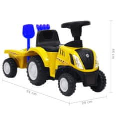 Greatstore Dětský traktor New Holland žlutý