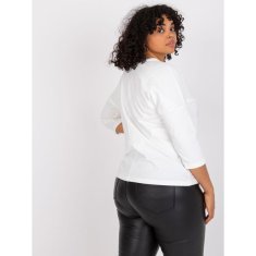 RELEVANCE Dámská blůza z bavlny plus size VICKEY ecru RV-BZ-7423.66P_383649 Univerzální