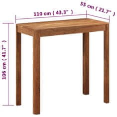 Vidaxl Barový stůl masivní akácie s medovým povrch 110 x 55 x 106 cm