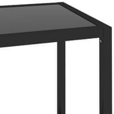 shumee Konzolový stolek průhledný a černý 100x36x90 cm tvrzené sklo