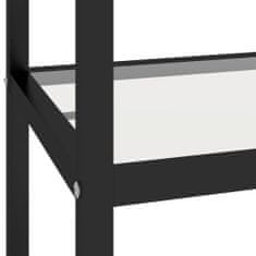shumee Konzolový stolek průhledný a černý 100x36x90 cm tvrzené sklo