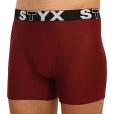 Styx Pánské boxerky long sportovní guma vínové (U1060) - velikost L