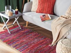 Beliani Krátkovlasý barevný bavlněný koberec 80x150 cm DANCA