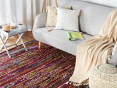 Beliani Různobarevný bavlněný koberec v tmavém odstínu 140x200 cm BARTIN