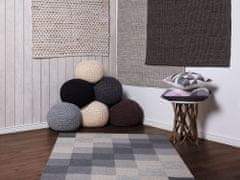 Beliani Béžový geometrický koberec 140x200 cm TUNCELI