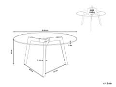 Beliani Skleněný konferenční stolek MINNESOTA