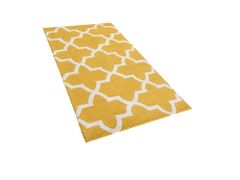 Beliani Žlutý bavlněný koberec 80x150 cm SILVAN