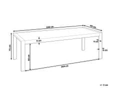 Beliani Luxusní bílý nerezový stůl 220 x 90 cm ARCTIC I