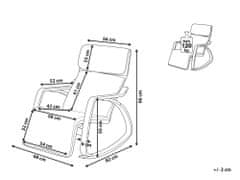 Beliani Béžové dřevěné houpací křeslo WESTON